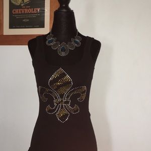 Bedazzled Black tank